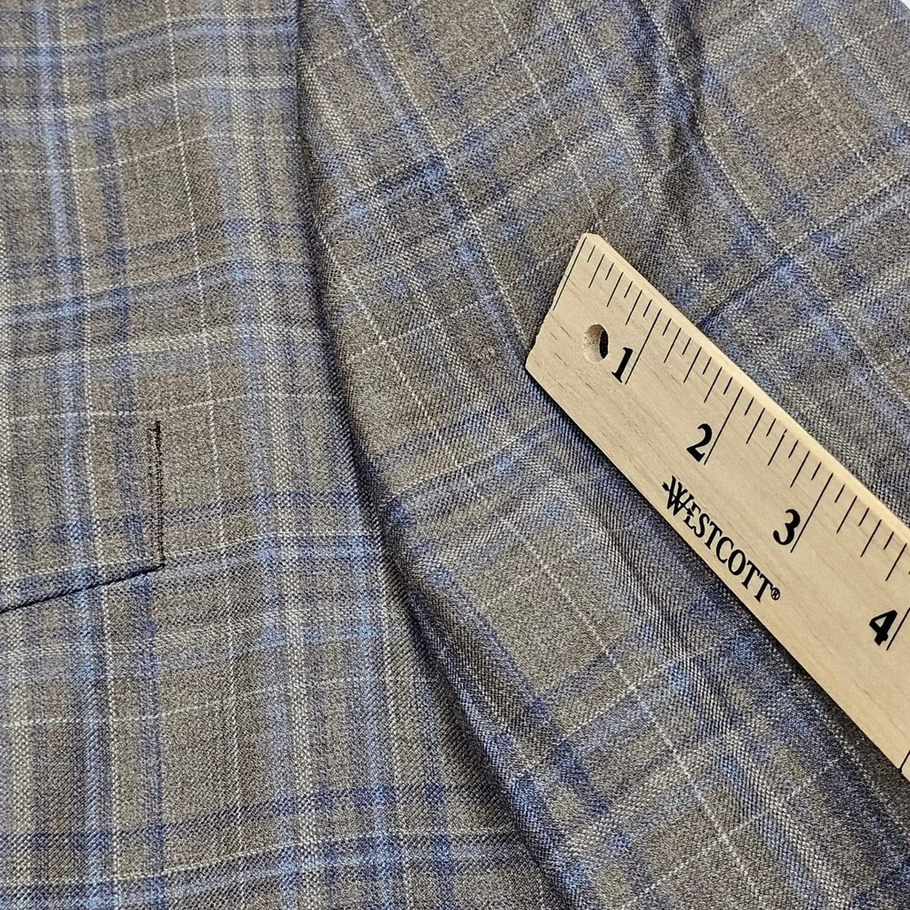 UNTUCKit Blazer Mens 44R Brown Plaid Wool Reda Italian Carrington Dark Academia